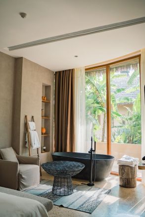 Minimalist hotel room
